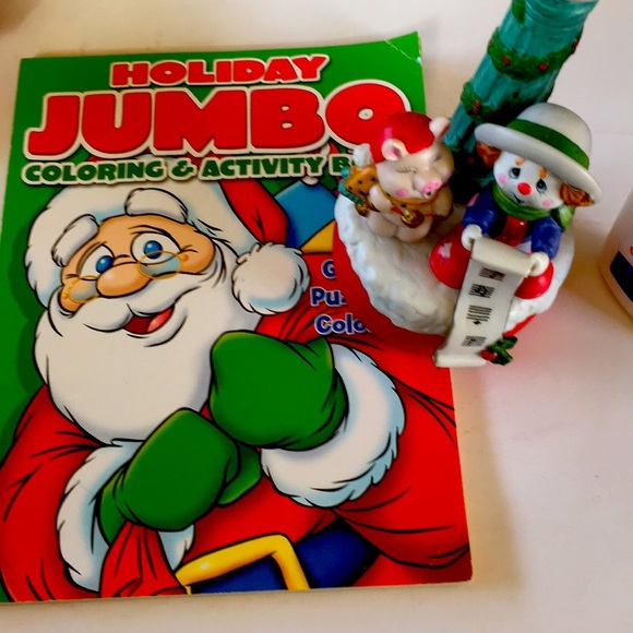 Holiday | Jumbo Christmas Coloring Book And Musical Figurine | Poshmark